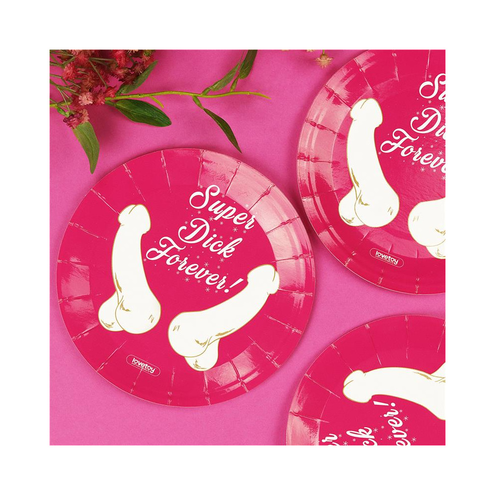 Set 6 Farfurii Super Dick Forever, Nr. 3, Erotic24.ro