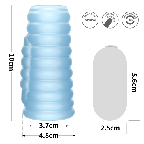 Manson Penis Knights Ring Wave cu Vibratii, Albastru, Nr. 4, Erotic24.ro