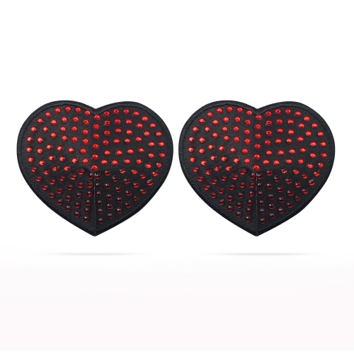Acoperitoare pentru Sfarcuri Red Diamond Heart Reutilizabile, #2, Erotic24.ro