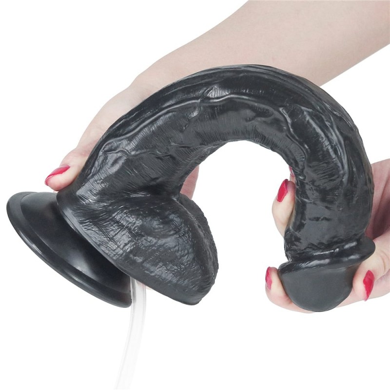 Dildo cu Ejaculare Squirt Extreme Negru 29 cm, Nr. 5, Erotic24.ro