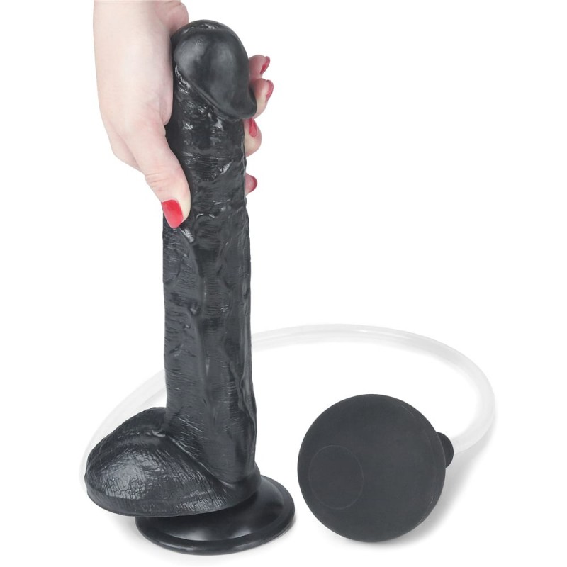 Dildo cu Ejaculare Squirt Extreme Negru 29 cm, Nr. 7, Erotic24.ro