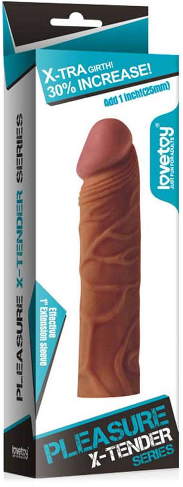 Prelungitor Penis PleasureX Tender Mulatru, Nr. 3, Erotic24.ro