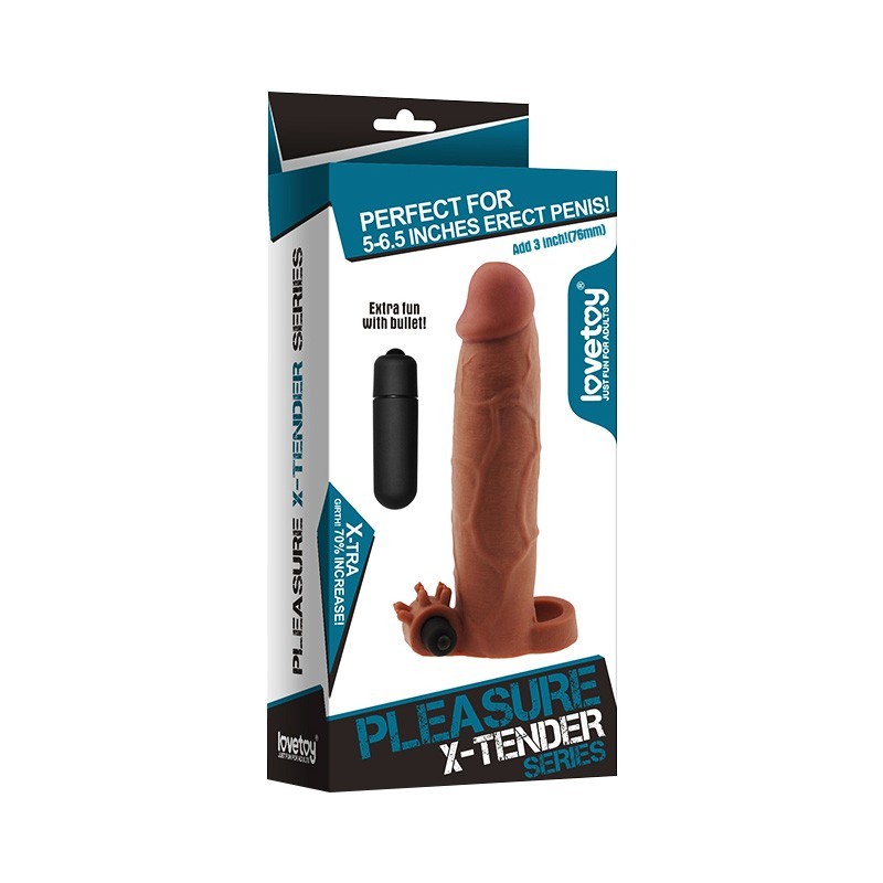 Prelungitor Penis Pleasure X-Tender Vibrating Penis Sleeve #3, #2, Erotic24.ro