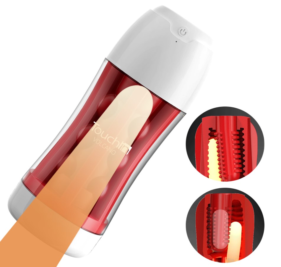 Masturbator Volcano Galaku, 20 Moduri Vibratii, USB, Rosu, #2, Erotic24.ro