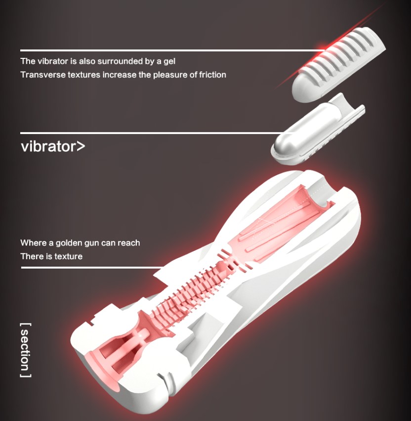 Masturbator Volcano Galaku, 20 Moduri Vibratii, USB, Rosu, #4, Erotic24.ro