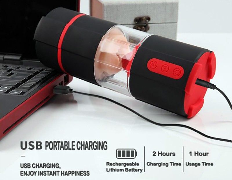 Stimulator Unisex Dream Lover Galaku, 7 Moduri Vibratii, 7 Moduri Licking, Silicon, USB, Rosu, Nr. 3, Erotic24.ro