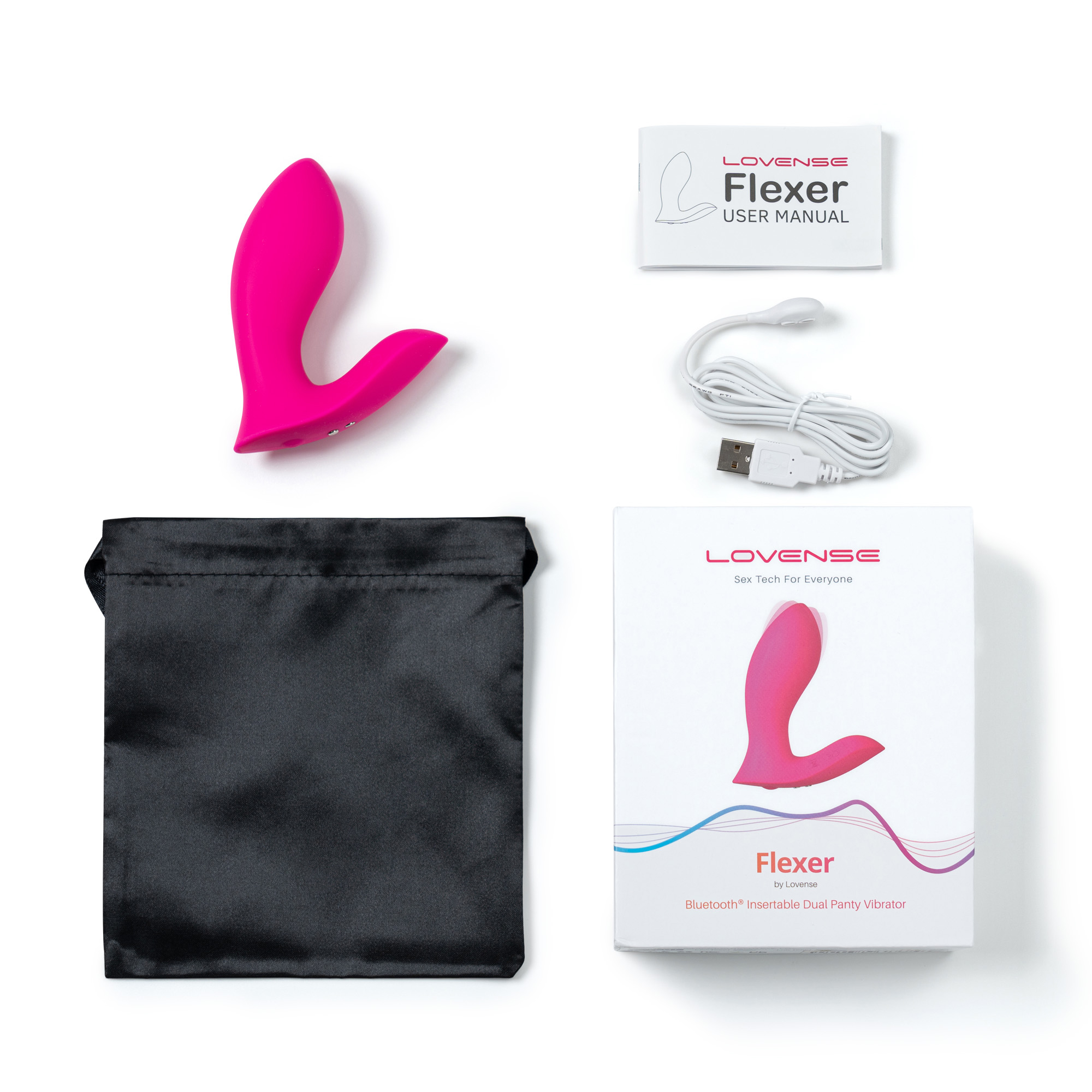 Vibrator Flexer Dual Panty Lovense, Bluetooth Control, Free App, Silicon, Roz, #4, Erotic24.ro