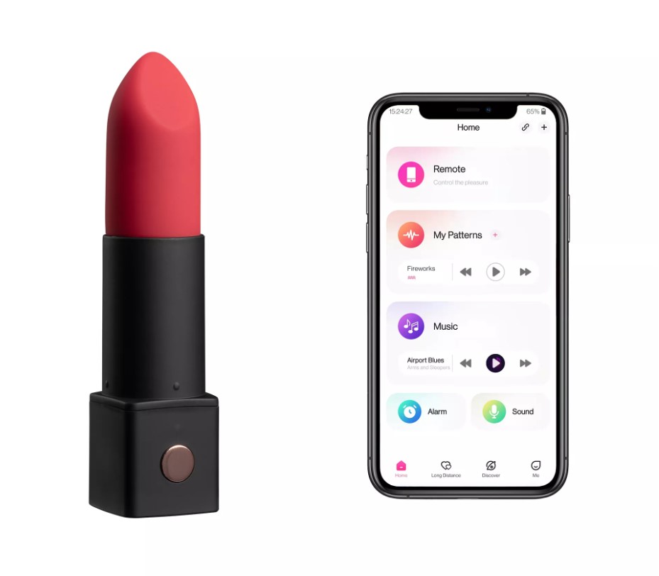 Vibrator Lipstick Lovense Exomoon Bluetooth Control Free App , #2, Erotic24.ro