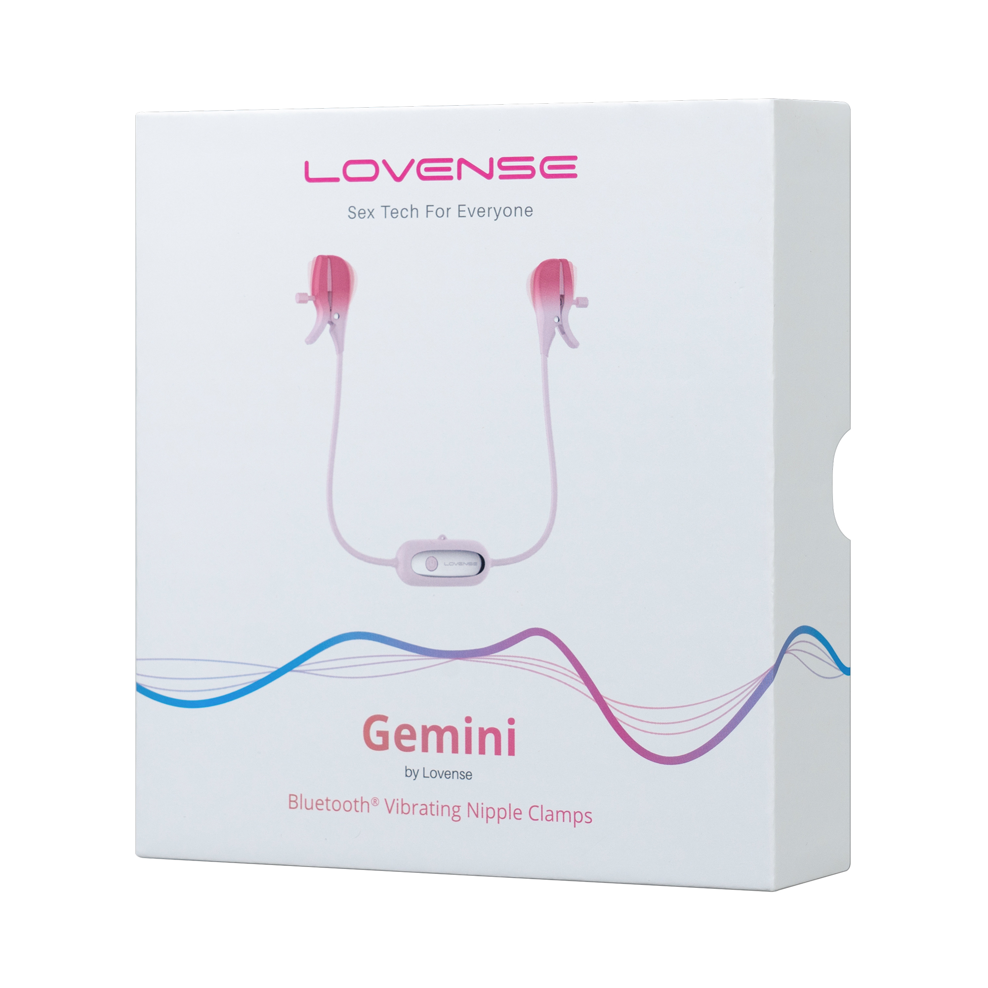 Clame pentru Sfarcuri Gemini Lovense, Bluetooth Control, Free App, Silicon, Roz, Nr. 6, Erotic24.ro