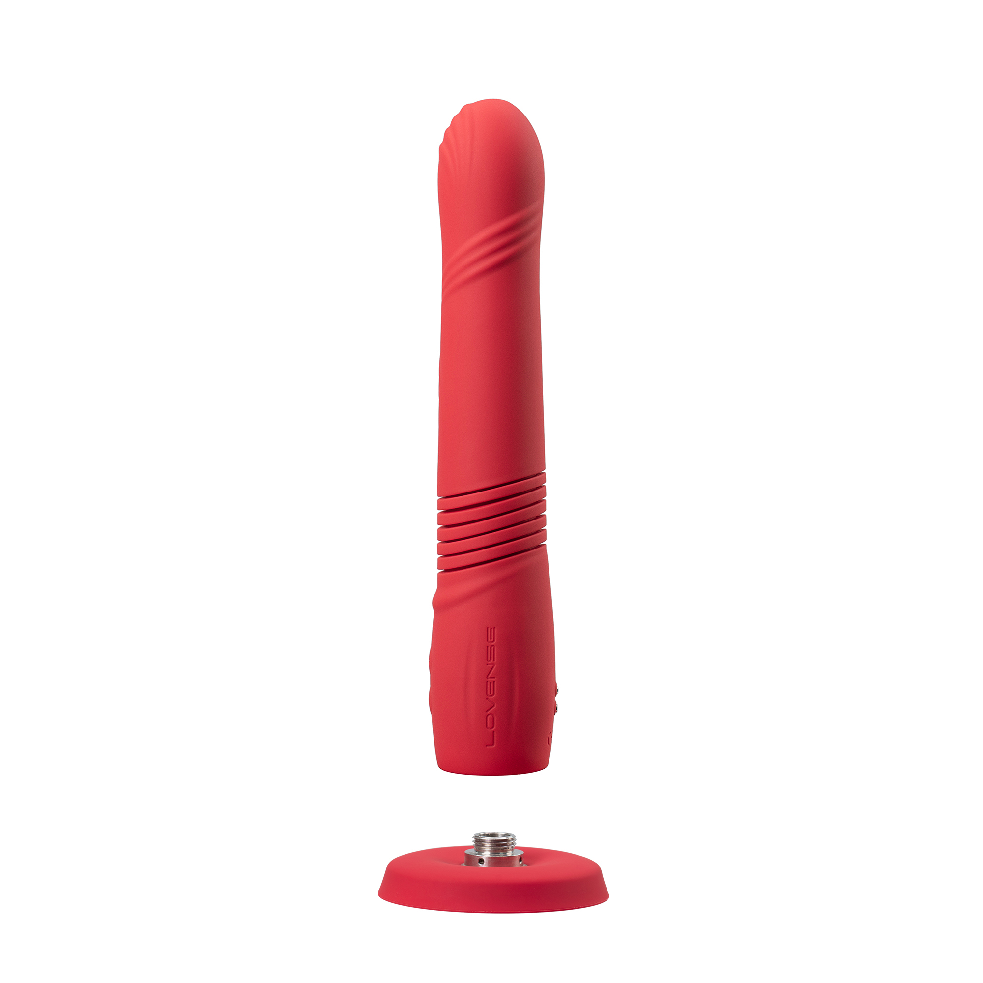 Vibrator Gravity Thursting Lovense, Bluetooth Control, Free App, Silicon, Rosu, 25.9 cm, #3, Erotic24.ro