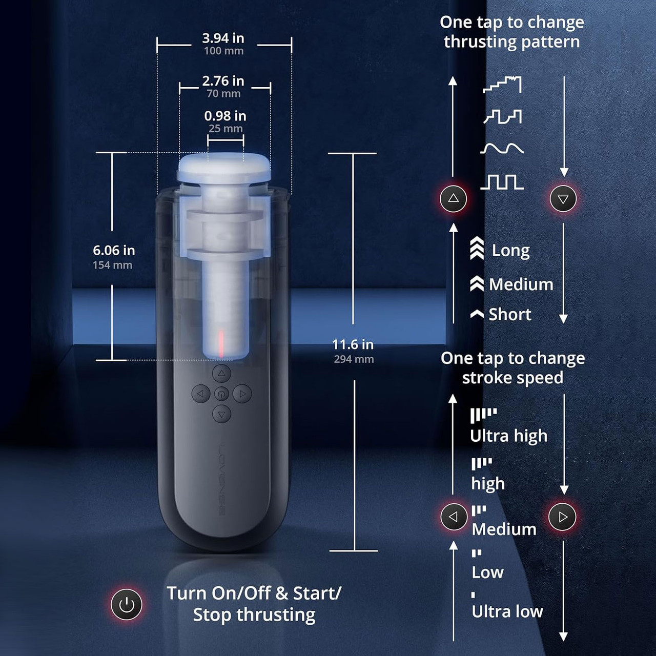 Masturbator Thrusting Lovense Solace Bluetooth Control, Free App, #5, Erotic24.ro