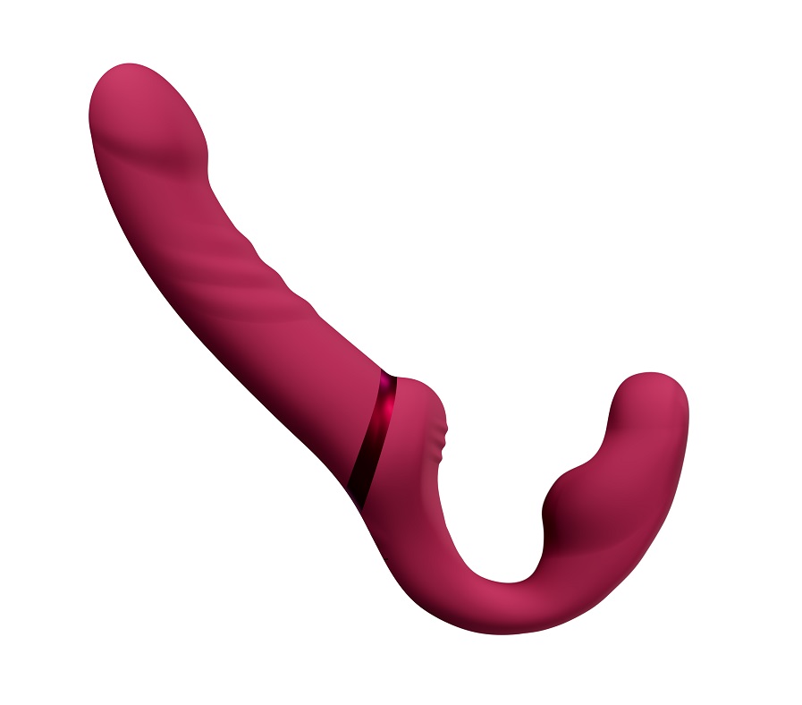 Strap-on Lovense Lapis Bluetooth Control, Free App, IPX7, Silicon, Rosu, #5, Erotic24.ro