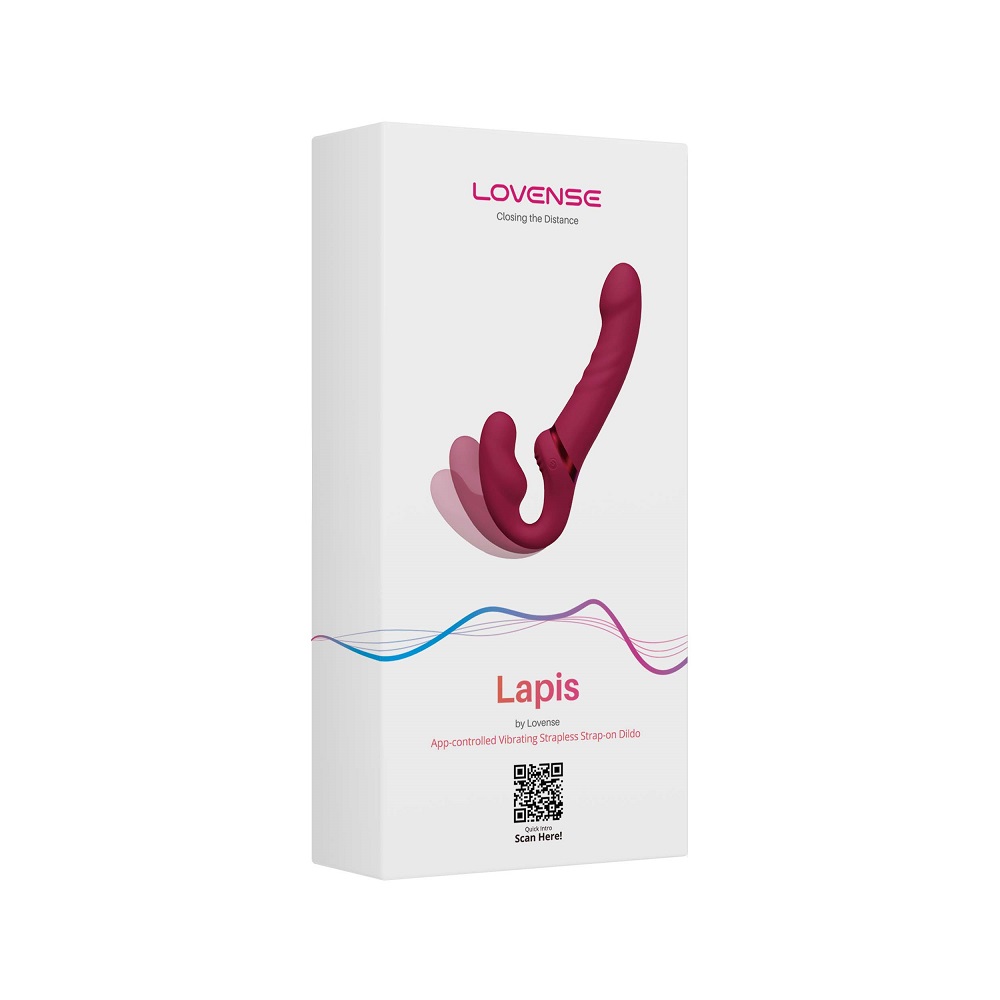 Strap-on Lovense Lapis Bluetooth Control, Free App, IPX7, Silicon, Rosu, #10, Erotic24.ro