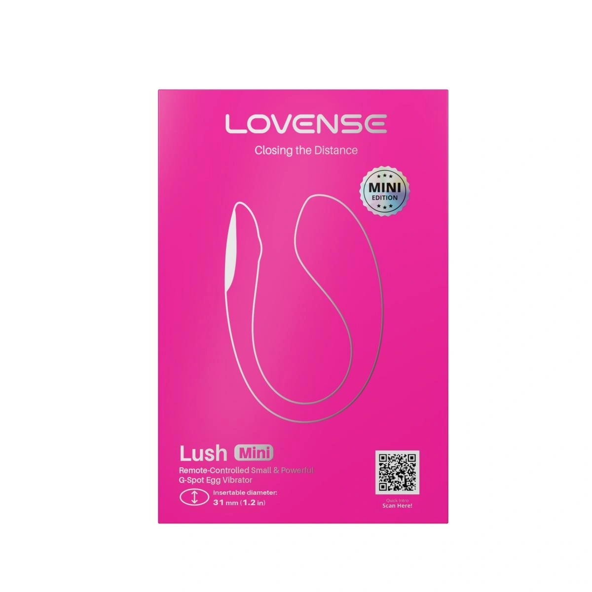 Vibrator Lovense Lush Mini Bluetooth Control Free App Silicon Roz, #7, Erotic24.ro