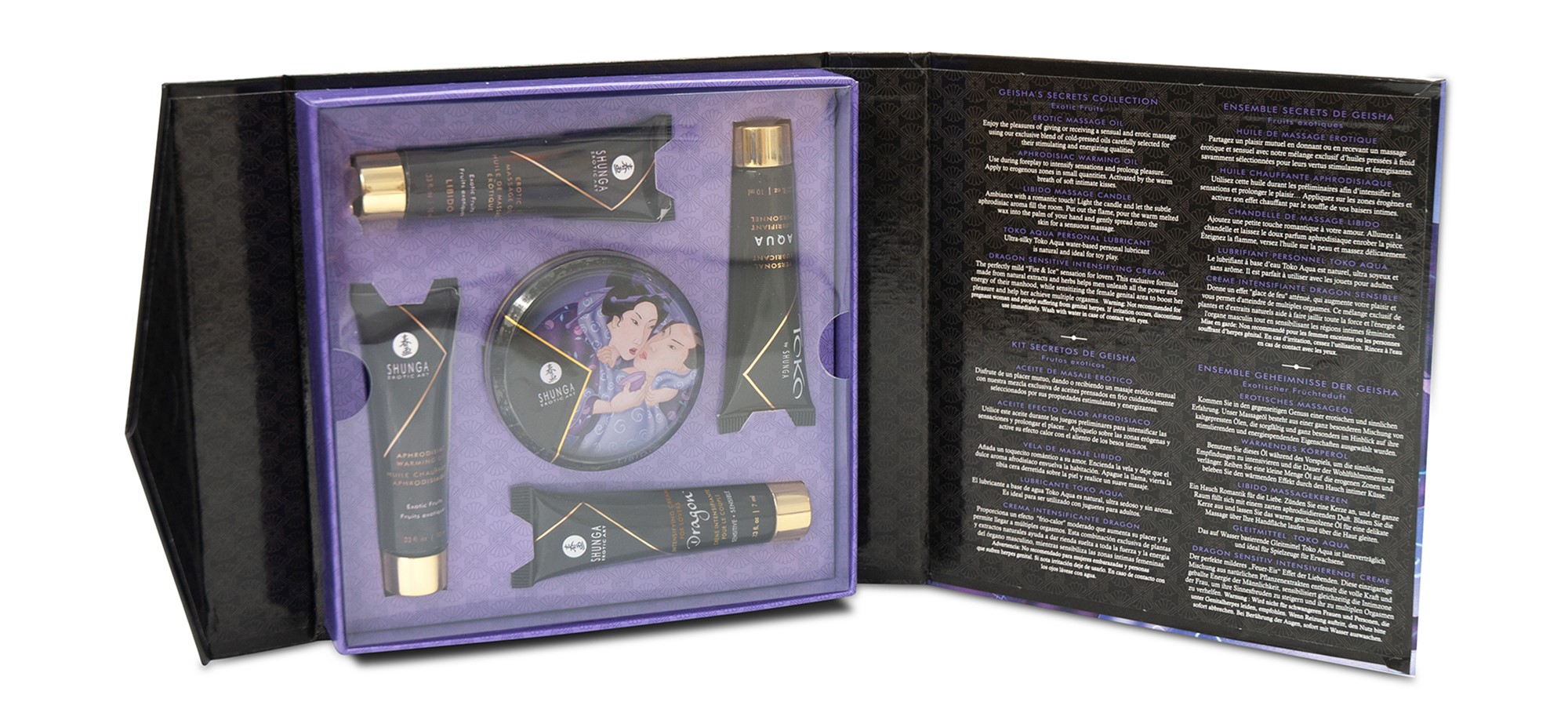 Set Cadou Shunga Geisha's Secret, 5 Produse, Aroma Rructe Exotice, Nr. 9, Erotic24.ro