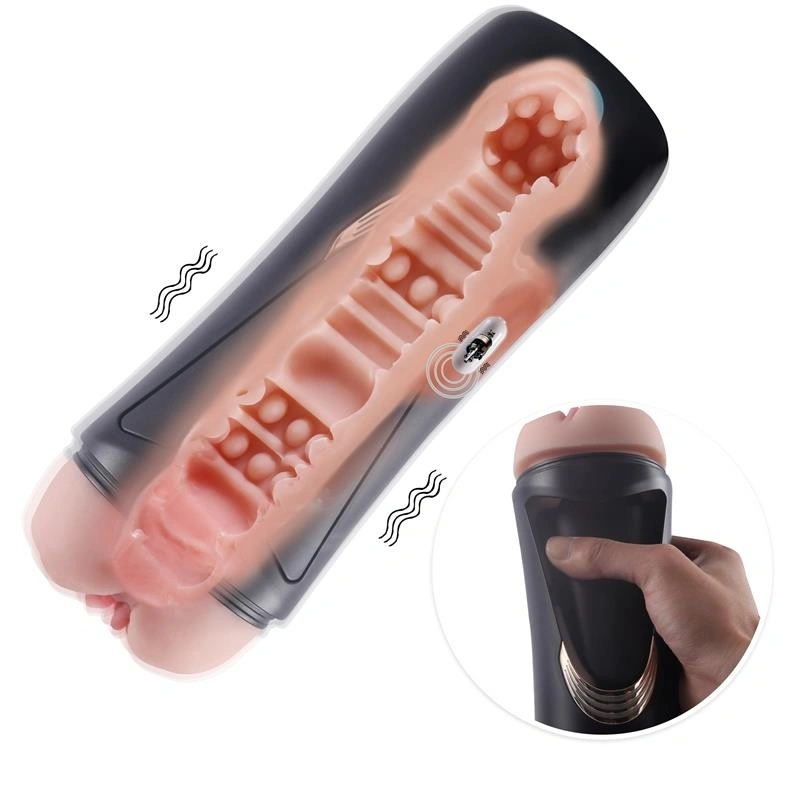 Masturbator Lauren Cup, 10 Moduri Vibratii, Voce Sexy, Ajustare Presiune Manuala, USB, TPE Realist, 23 cm, #2, Erotic24.ro