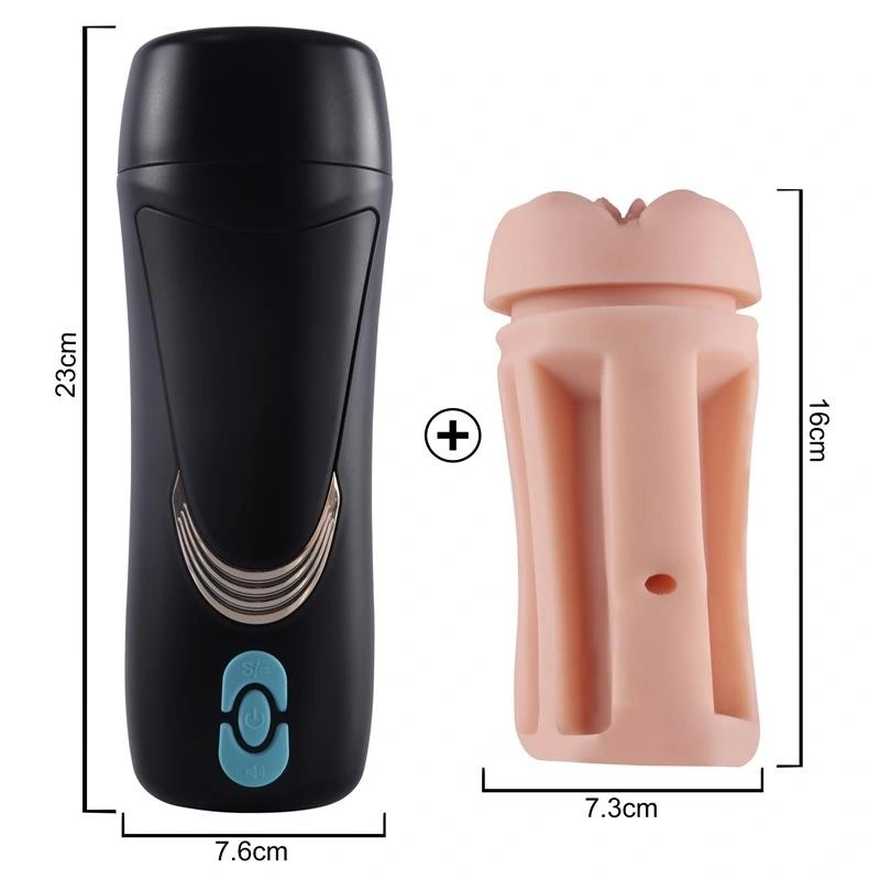 Masturbator Lauren Cup, 10 Moduri Vibratii, Voce Sexy, Ajustare Presiune Manuala, USB, TPE Realist, 23 cm, #10, Erotic24.ro