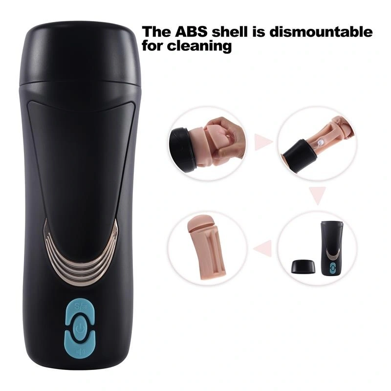 Masturbator Lauren Cup, 10 Moduri Vibratii, Voce Sexy, Ajustare Presiune Manuala, USB, TPE Realist, 23 cm, #3, Erotic24.ro