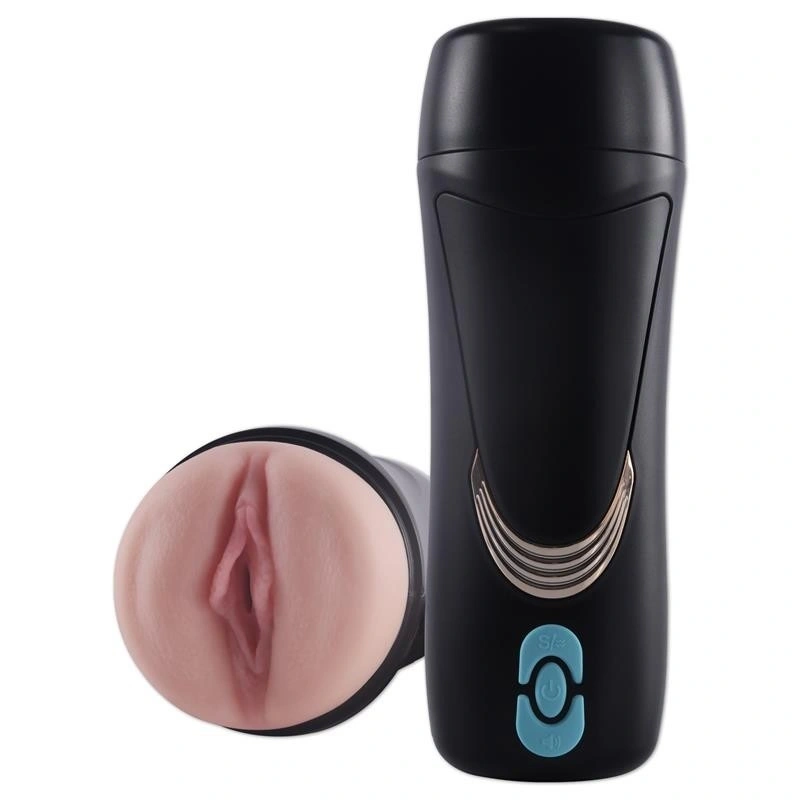 Jucarii Sexuale Barbati - Masturbator Lauren Cup, 10 Moduri Vibratii, Voce Sexy, Ajustare Presiune Manuala, USB, TPE Realist, 23 cm, Erotic24.ro