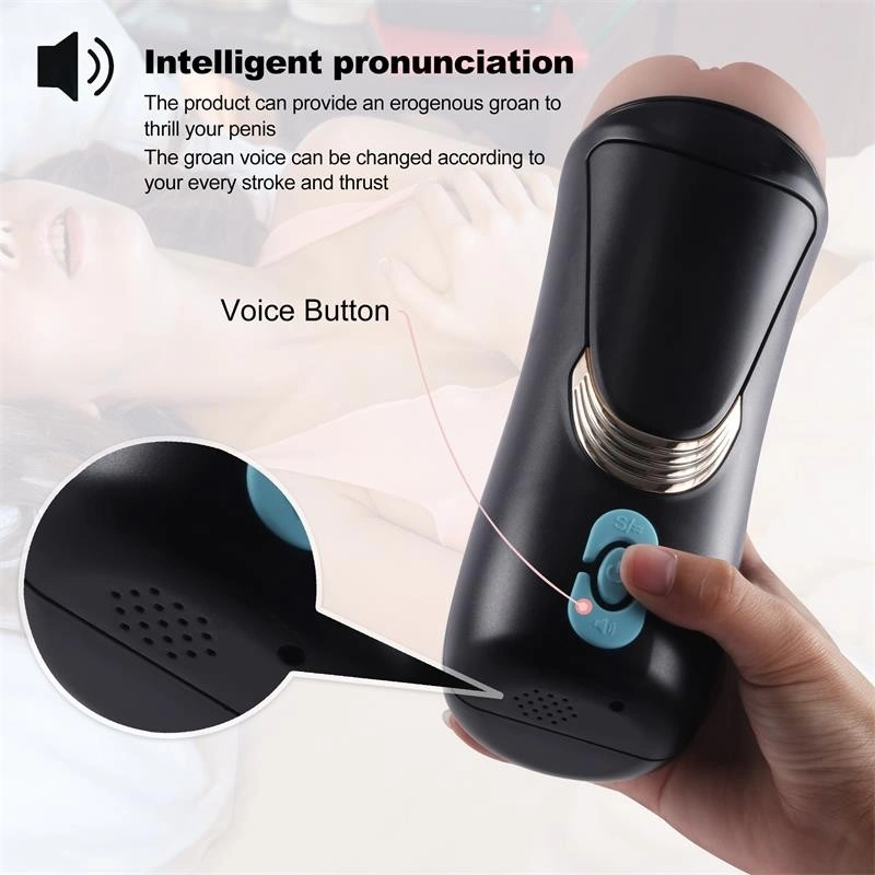Masturbator Lauren Cup, 10 Moduri Vibratii, Voce Sexy, Ajustare Presiune Manuala, USB, TPE Realist, 23 cm, #5, Erotic24.ro