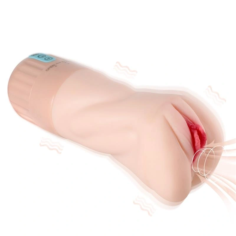Jucarii Sexuale Barbati - Masturbator Pussy Automatic, Vibratii, Suctiune, Material Superskin, Incarcare USB, 26.5 cm, Erotic24.ro