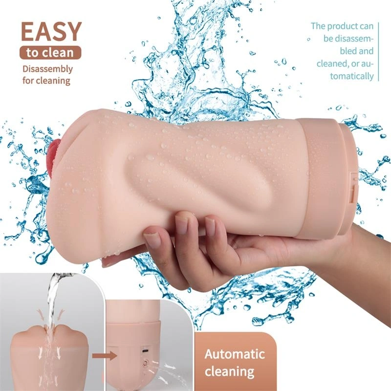 Masturbator Pussy Automatic, Vibratii, Suctiune, Material Superskin, Incarcare USB, 26.5 cm, #17, Erotic24.ro