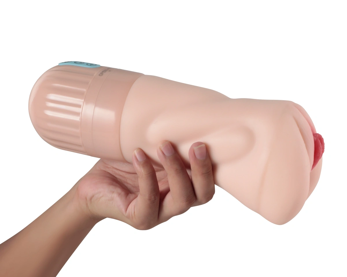 Masturbator Pussy Automatic, Vibratii, Suctiune, Material Superskin, Incarcare USB, 26.5 cm, #9, Erotic24.ro