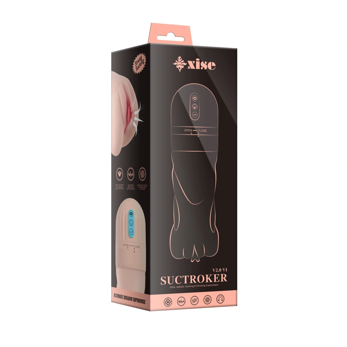Masturbator Pussy Automatic, Vibratii, Suctiune, Material Superskin, Incarcare USB, 26.5 cm, #19, Erotic24.ro