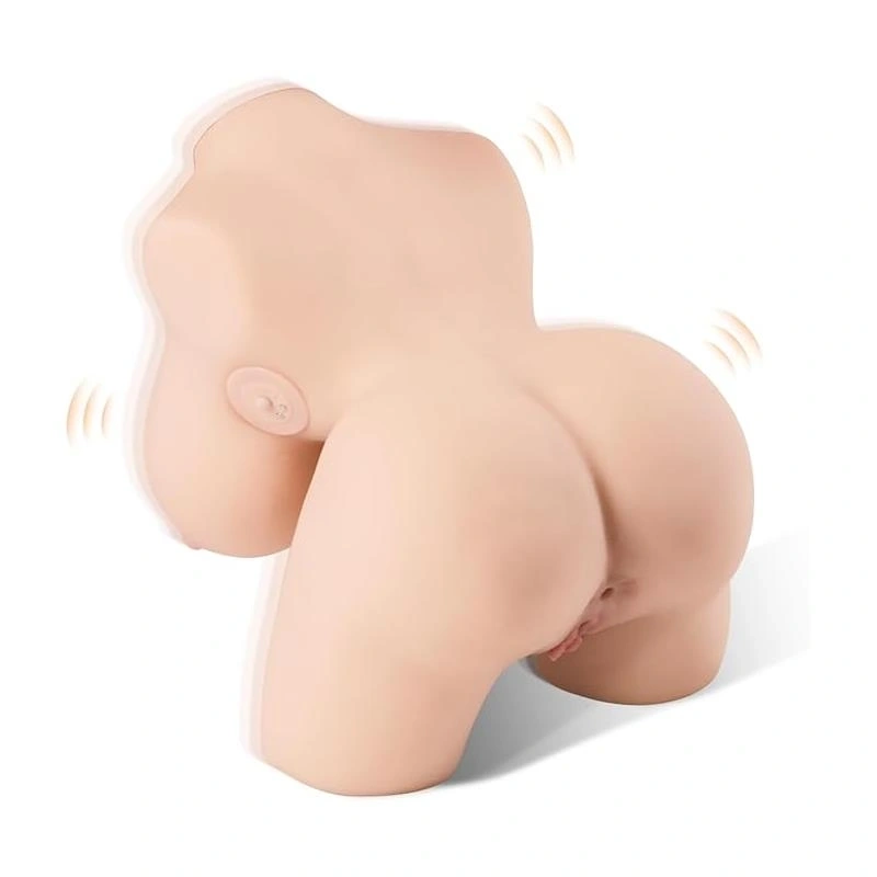 Masturbator Dublu Frieda Vagin si Anus, 10 Moduri Vibratii, Material Superskin, USB Magnetic, Natural, 4.2 kg, 36 cm, #2, Erotic24.ro