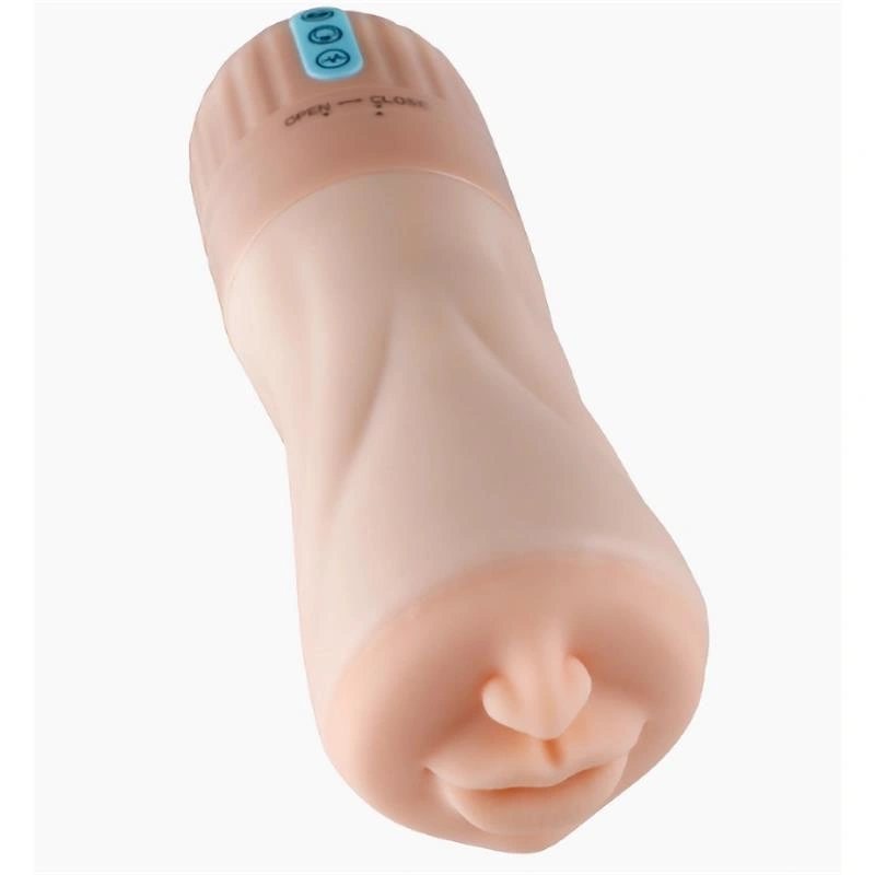 Masturbator Automatic Gura, Vibratii, Suctiune, Material Superskin, Incarcare USB, 24.8 cm, #2, Erotic24.ro