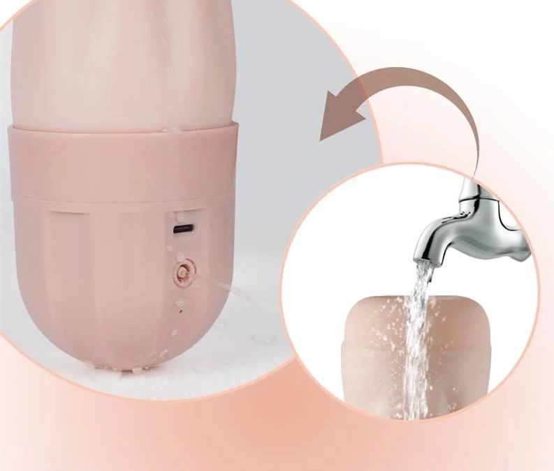 Masturbator Automatic Gura, Vibratii, Suctiune, Material Superskin, Incarcare USB, 24.8 cm, #7, Erotic24.ro