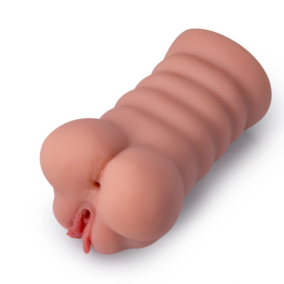 Masturbator Dublu Ramar, 10 Moduri Vibratii, Material Superskin, USB Magnetic, Maro, 0.85 kg, 18.5 cm, #5, Erotic24.ro