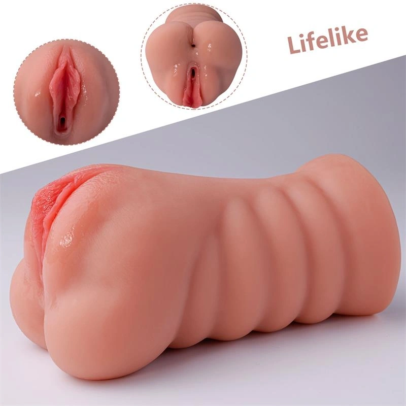 Masturbator Dublu Ramar, 10 Moduri Vibratii, Material Superskin, USB Magnetic, Maro, 0.85 kg, 18.5 cm, #18, Erotic24.ro