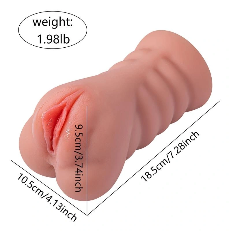 Masturbator Dublu Ramar, 10 Moduri Vibratii, Material Superskin, USB Magnetic, Maro, 0.85 kg, 18.5 cm, #15, Erotic24.ro