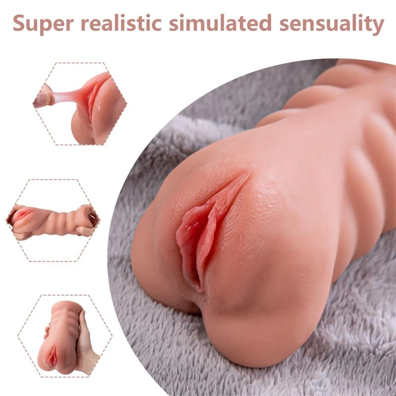 Masturbator Dublu Ramar, 10 Moduri Vibratii, Material Superskin, USB Magnetic, Maro, 0.85 kg, 18.5 cm, #16, Erotic24.ro