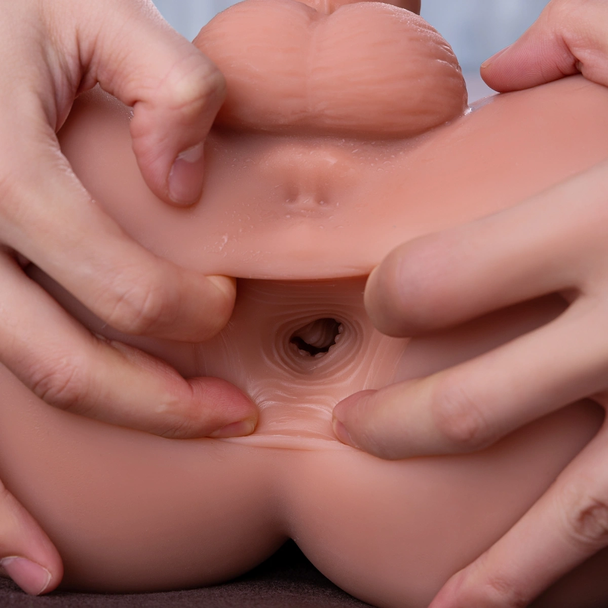 Masturbator Bartlett cu Penis si Anus, 7 Moduri Impingere si Vibratii, Super Skin, USB Magnetic, Natural, 5.2 kg, #4, Erotic24.ro