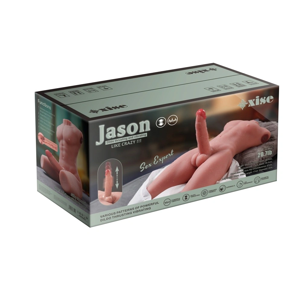 Masturbator Jason Ass&Dildo, 7 Moduri Impingere si Vibratii, SuperSkin, USB, Natural, 8 kg, #13, Erotic24.ro