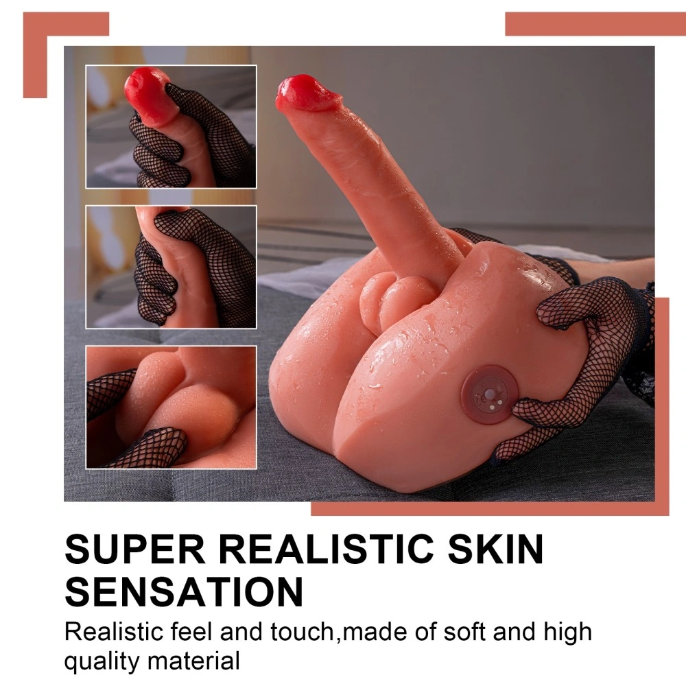 Masturbator Honey Ass&Dildo, 7 Moduri Impingere si Vibratii, SuperSkin, USB, Natural, 3.2 kg, #6, Erotic24.ro