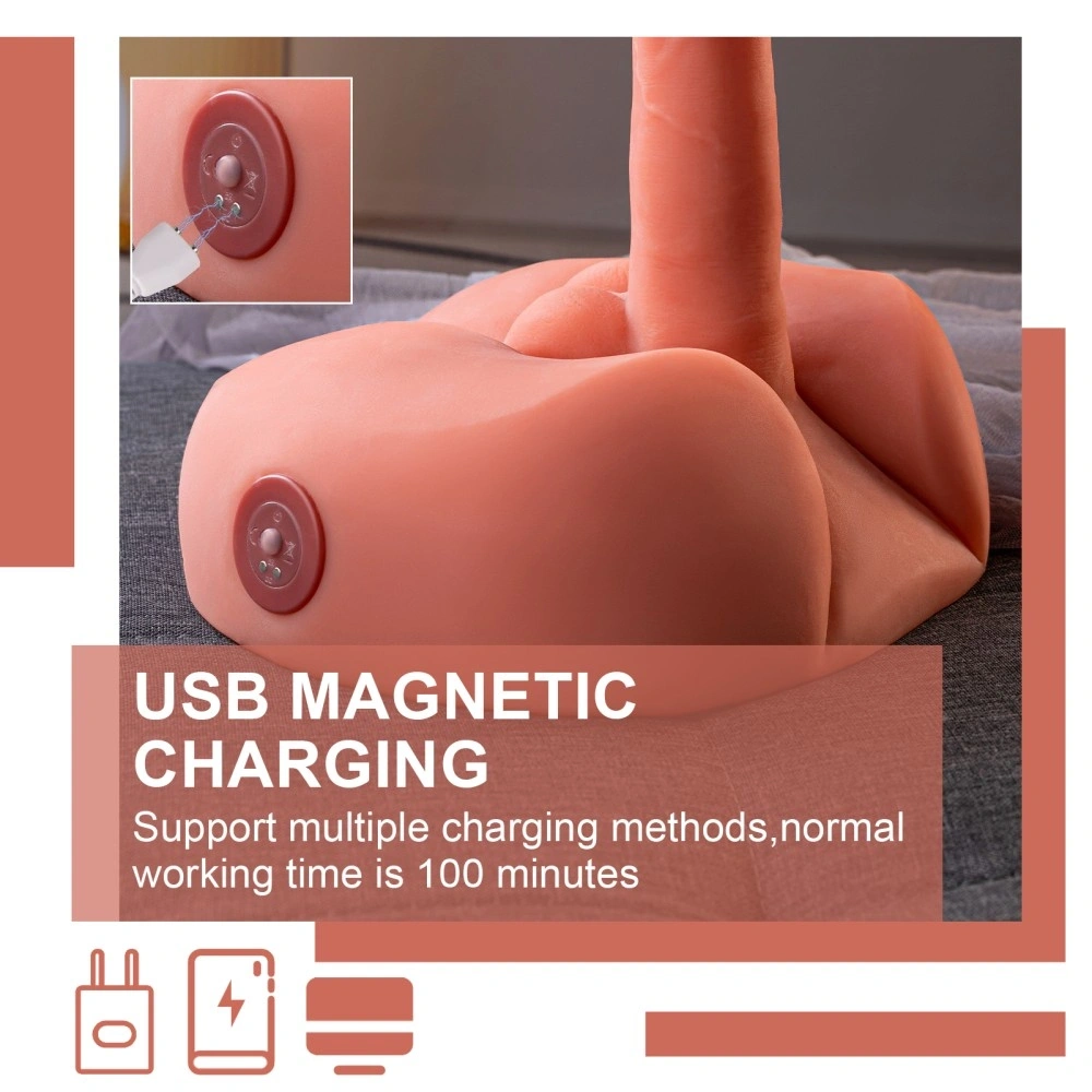 Masturbator Honey Ass&Dildo, 7 Moduri Impingere si Vibratii, SuperSkin, USB, Natural, 3.2 kg, #5, Erotic24.ro