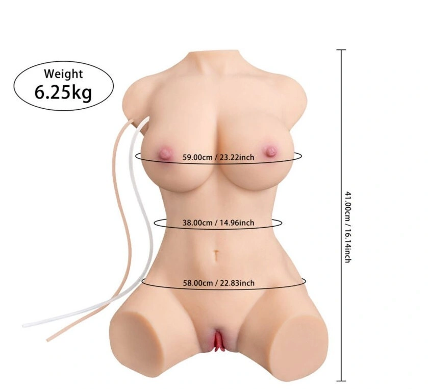 Masturbator Dublu Merida, Remote Control, 5 Moduri Suctiune si 5 Moduri Vibratii, 2 Canale de Penetrare, Superskin, USB Magnetic, Natural, 41 cm, #7, Erotic24.ro