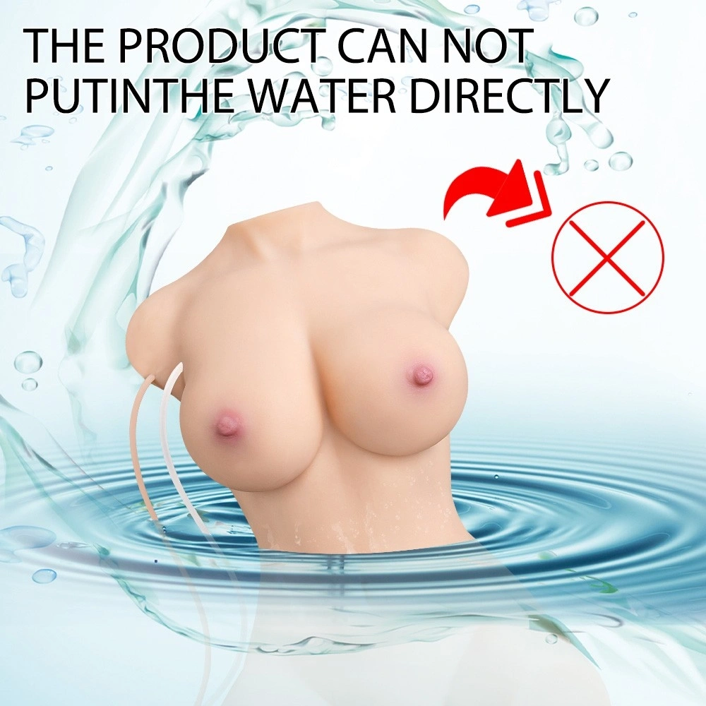 Masturbator Dublu Merida, Remote Control, 5 Moduri Suctiune si 5 Moduri Vibratii, 2 Canale de Penetrare, Superskin, USB Magnetic, Natural, 41 cm, #6, Erotic24.ro