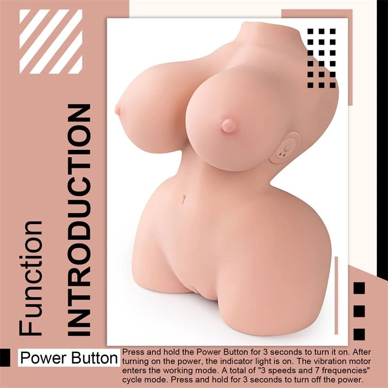 Masturbator Dublu Delilah, Vagin si Anus, Sani Mari, 10 Moduri Vibratii, Superskin, USB Magnetic, Natural, 31 cm, #8, Erotic24.ro