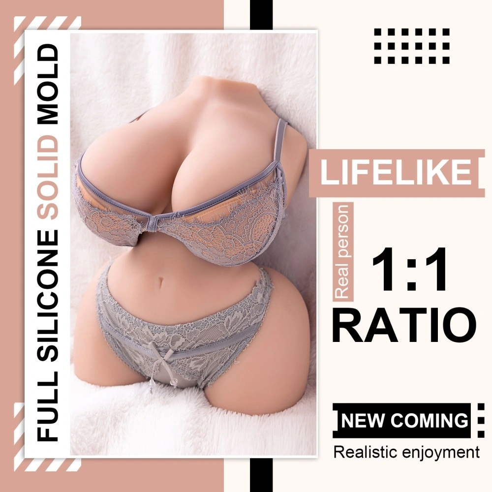 Masturbator Dublu Delilah, Vagin si Anus, Sani Mari, 10 Moduri Vibratii, Superskin, USB Magnetic, Natural, 31 cm, #4, Erotic24.ro