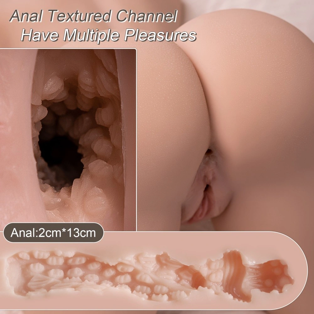 Masturbator Dublu Page, Vagin si Anus, Fund Bombat, TPE Realist, Natural, 8.2 kg, Nr. 8, Erotic24.ro