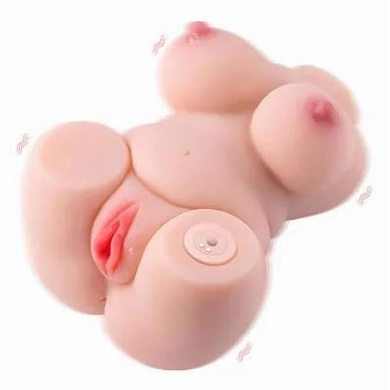 Masturbator Dublu Ejleen Vagin si Anus, 10 Moduri Vibratii, Material Superskin, USB Magnetic, Natural, 1.7 kg, 21.5 cm, #2, Erotic24.ro