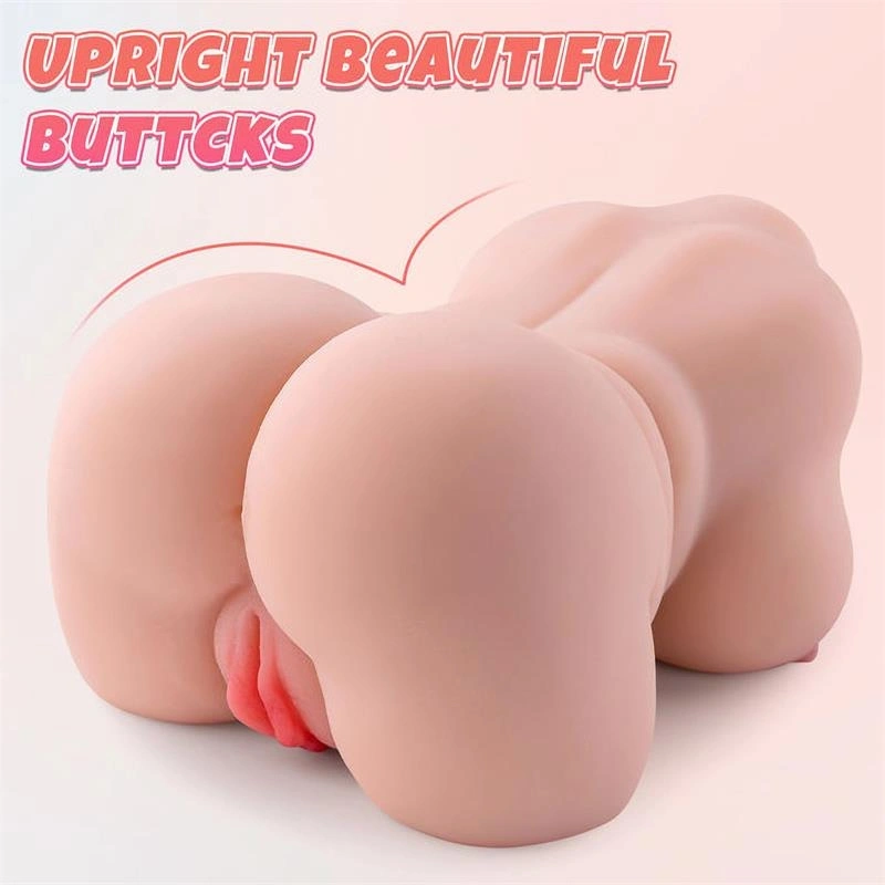 Masturbator Dublu Ejleen Vagin si Anus, 10 Moduri Vibratii, Material Superskin, USB Magnetic, Natural, 1.7 kg, 21.5 cm, #11, Erotic24.ro