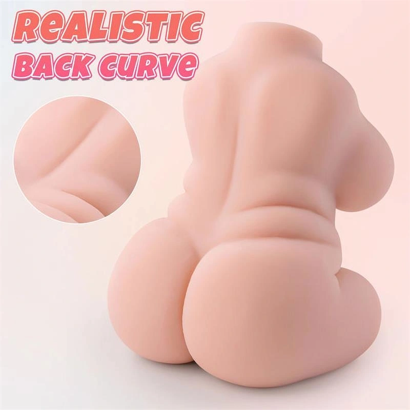 Masturbator Dublu Ejleen Vagin si Anus, 10 Moduri Vibratii, Material Superskin, USB Magnetic, Natural, 1.7 kg, 21.5 cm, #14, Erotic24.ro