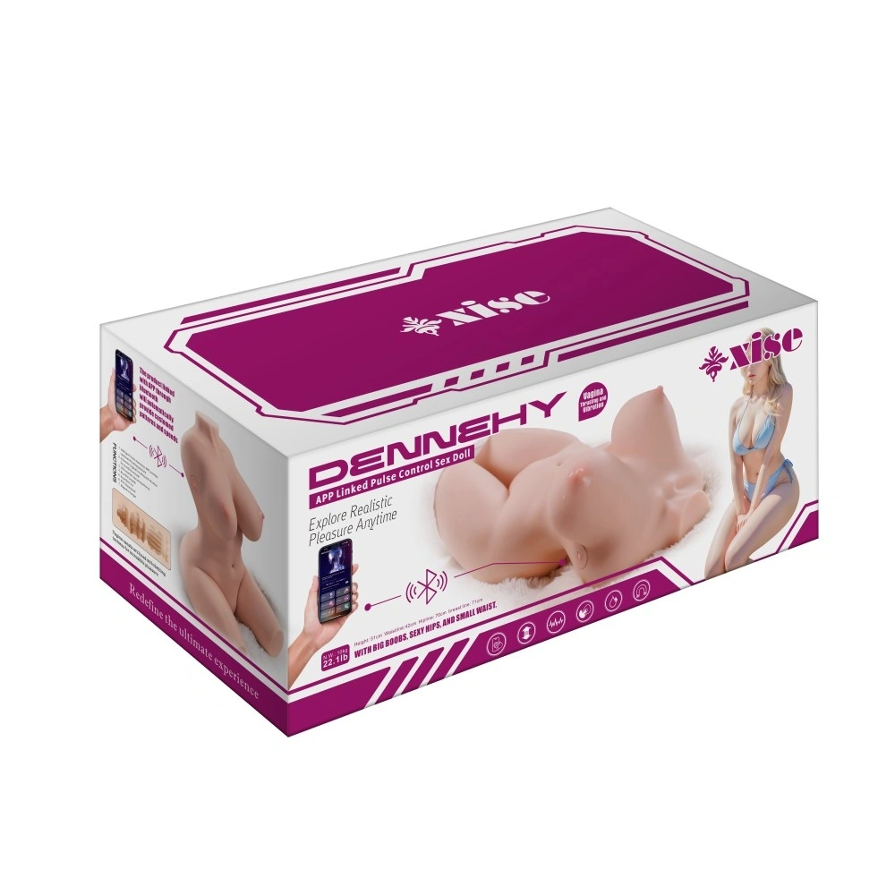 Masturbator Dennehy Vagin si Anus, Control prin Aplicatie Mobila, 7 Moduri, USB Magnetic, Natural, 10 kg, #11, Erotic24.ro