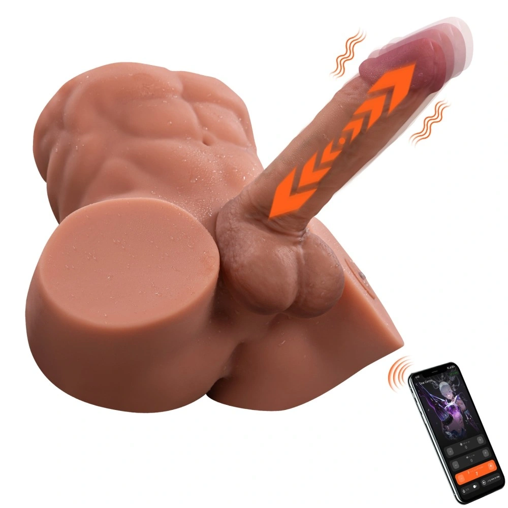 Jucarii Sexuale - Masturbator Gretel cu Penis si Anus, Control prin Aplicatie Mobila, 7 Moduri, USB Magnetic, Natural, 6.5 kg, Erotic24.ro