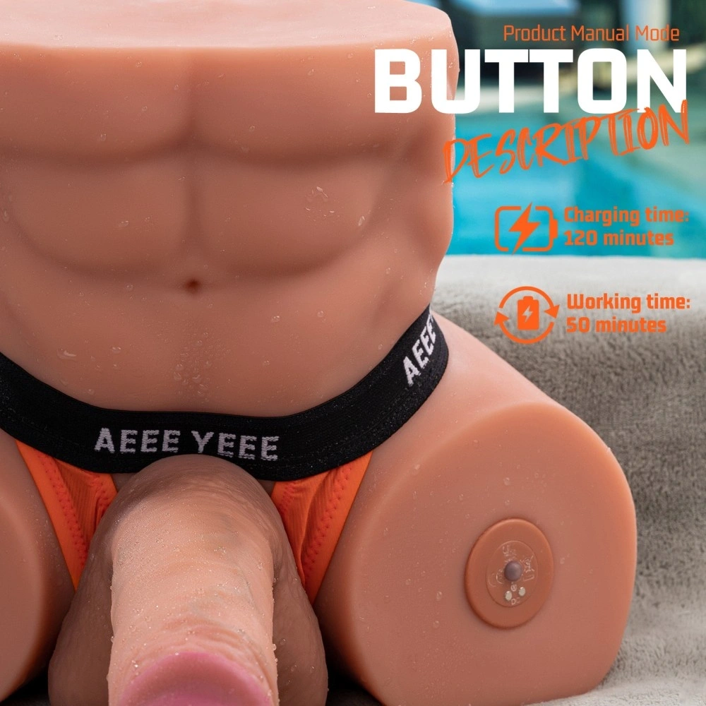 Masturbator Gretel cu Penis si Anus, Control prin Aplicatie Mobila, 7 Moduri, USB Magnetic, Natural, 6.5 kg, #6, Erotic24.ro